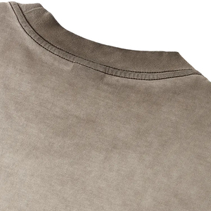 Camiseta 100% de algodón para hombre, Camiseta holgada estampada 100% de algodón con lavado ácido, camiseta Vintage con lavado ácido para hombre, ropa de verano para exteriores - Product Image 2