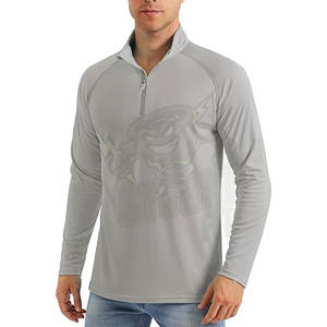 UPF 50+ Mens Long Sleeve Fishing Shirt Sublimation UV Protection Jogging Wear Shielding Quick Dry Lightweight Shirt - Product Image 1