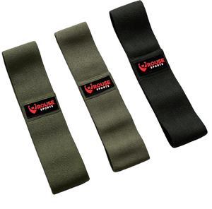 Bandes de résistance élastiques personnalisées unisexes à logo, vente en gros, coton et polyester, cercle de hanche pour l'entraînement physique - Product Image 1