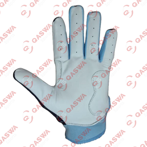 Gants de frappeur de baseball professionnels bleu marine manchette courte en cuir de vachette robuste nouveau professionnel - Product Image 3