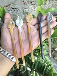 HERMOSO PALILLO PARA EL PELO DE CUERNO NATURAL ARTESANÍA BROCHE PALILLO PARA EL PELO VIETNAM HECHO A MANO ORIGEN PERSONALIZADO - Product Image 3