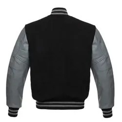 Veste de baseball universitaire à manches basiques en cuir taille XS pour hommes personnalisée à col montant Nouveaux vêtements d'extérieur Style High Street - Product Image 5