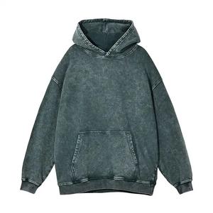Meilleure vente Pulls à capuche surdimensionnés en coton de haute qualité Sweats à capuche unis unisexes personnalisés Sweatshirt à capuche en molleton uni - Product Image 1