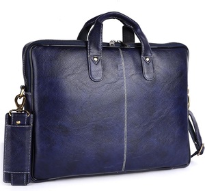 Élégant sac de messager pour ordinateur portable en cuir affaires compartiment rembourré hommes femmes convient à 14/15.6/16 pouces housse pour ordinateur portable bureau - Product Image 1