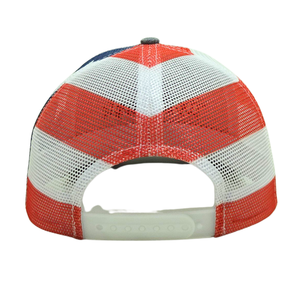 ODM OEM de alta calidad logotipo bordado personalizado 6 paneles de malla estructurada gorra de camionero deporte al aire libre gorra de algodón impresión bandera en malla - Product Image 6