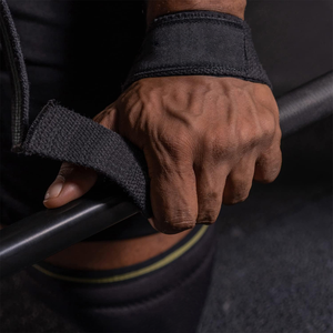 สายรัดข้อมือยกน้ำหนักแบบกันลื่น ผลิตจากผ้าฝ้ายผสมโพลีเอสเตอร์ ระบายอากาศได้ดี เหมาะสำหรับยกน้ำหนัก พาวเวอร์ลิฟติ้ง ออกกำลังกาย ดีดัลฟิต บอดี้บิลดิ้ง QASWA - Product Image 2