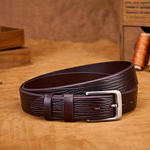 Cinturón de cuero con diseño de cocodrilo al por mayor para hombres y mujeres estilo de béisbol de lujo informal con pasador de acero para hebilla - Product Image 3