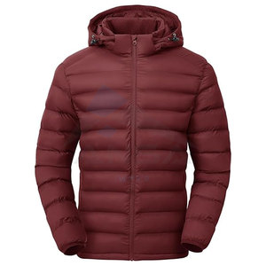 Hot-Selling Mens Puffer Jacket Detachable Hood Water-Resistant Lightweight Quilted <b>Coat</b> with 4 Pockets OEM/ODM Custom Colors - Product Image 1