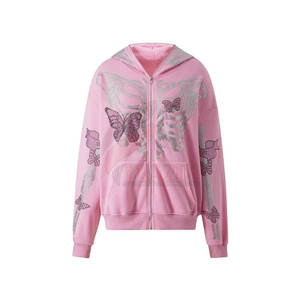 เสื้อมีฮู้ดซิปพลอยเทียมสำหรับผู้ชายดีไซน์ล่าสุดสำหรับฟิตเนส - Product Image 1