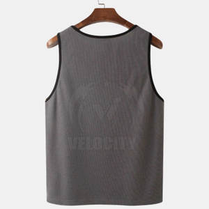 Camiseta sin mangas de alta calidad para hombre para ejercicio de gimnasio, transpirable para Fitness Camiseta de punto, ventas directas de fábrica - Product Image 2