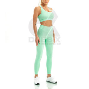 Women Yoga <b>Set</b> New Style Quick Dry Gym <b>Leggings</b> <b>and</b> Fitness <b>Top</b> Sports Bra Made in Pakistan Custom Design High Quality Products - Product Image 3