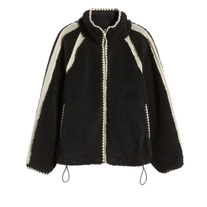 Chaqueta polar de Sherpa personalizable de fábrica al por mayor, abrigo informal de calidad superior con cremallera completa y lona cómoda - Product Image 6