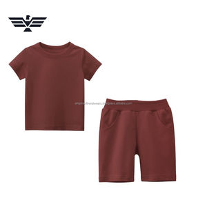 Men Solid Custom Color T-Shirt & Shorts Set Summer Casual Outfit Soft Cotton 2-Piece Clothing Set - Product Image 2