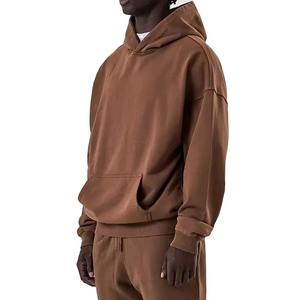 Sweat-shirt à capuche surdimensionné pour homme, streetwear d'hiver personnalisé, 100% coton molletonné, avec poche, design écologique, OEM, 2 pièces - Product Image 6