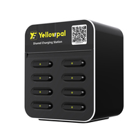 Station de recharge de batteries partagées à 8 emplacements |   Kiosque de location intelligent avec système de paiement POS, matériau PVC et charge rapide USB/Type-C 45W