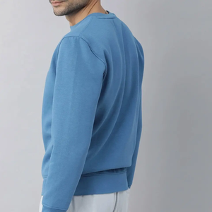 Venta caliente de los hombres de invierno Stand Plain Dyed Print Puff Solid Pullover Sudadera Tela de punto de alta calidad Último diseño - Product Image 6