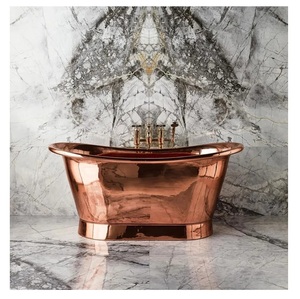 ทองแดงบริสุทธิ์คุณภาพส่งออกเหมาะสำหรับห้องน้ำสไตล์บ้านไร่และแช่สบายในราคาที่ดีที่สุดจากอินเดีย - Product Image 1