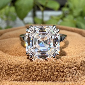 Bague de fiançailles en diamant taille coussin 3,00 CT, or massif 10K, bague solitaire avec sertissage à griffes, taille coussin 9x9mm, bague de mariage - Product Image 1