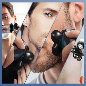 Cabezal de Repuesto para Afeitadora de 8 Piezas, Afeitadora Eléctrica Recargable por USB con Cuchillas Dobles y Triples, para Uso en Cuerpo y Rostro, Lavable - Product Image 5