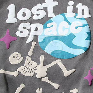 Sweats à capuche surdimensionnés à impression bouffante légère Qualité supérieure Vêtements décontractés Sweats à capuche à impression bouffante - Product Image 6