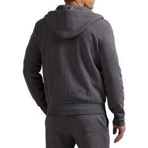 Best Seller Men's Premium Double-Knit Full-Zip <b>Hoodie</b> Cotton Blend Custom Sweatshirt Embroidered Logo Custom Color Midweight - Product Image 2