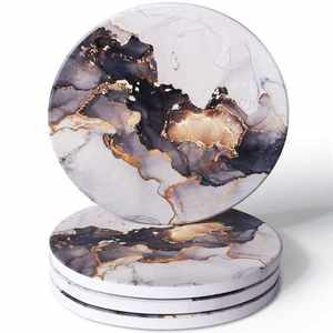 Dessous de verre artistiques en résine avec motif tourbillon vibrant tapis époxy faits à la main idéaux pour la table basse de la maison moderne et les cadeaux décoratifs - Product Image 5