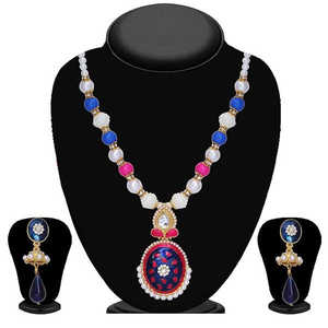 Tip Top Fashions 2201509 Multicolour Meenakari <b>Pearl</b> <b>Necklace</b> <b>Set</b> Fine Jewelry for Women - Product Image 1