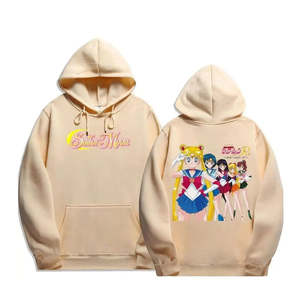 Sweat-shirt respirant Sailor Moon pour femme, mignon, tricoté, pour le quotidien, avec motif de dessin animé et col à capuche en soie - Product Image 4
