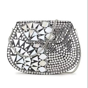Classic Look Handcrafted Mosaic <b>Clutch</b> Purse With Rich Color Stone Inlay for <b>Brides</b> and Party Wear Women Wholesale Price - Product Image 1