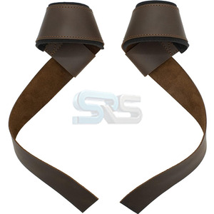 Best Selling Heavy Duty Leather Weightlifting Straps Fitness Workout Straps with Custom Logo Gym Accessories <b>Compression</b> - Product Image 4