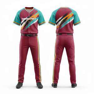 Uniforme de baseball professionnel, ensemble complet, maillot de sport respirant, fournisseur, uniforme de baseball personnalisé pour les jeunes - Product Image 1