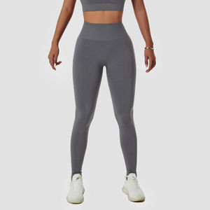 Pantalones de Yoga de algodón directos de fábrica, talla XL, mallas sin costuras de secado rápido, diseño personalizado, decoración de malla, duradero, ODM, talla grande alta - Product Image 5