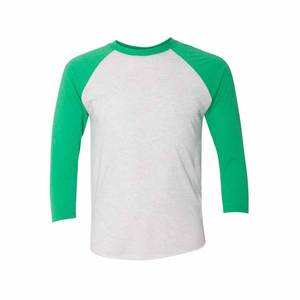 Dernière qualité 2024 manches raglan sur mesure de haute qualité made in pakistan t-shirt raglan vert et blanc - Product Image 3