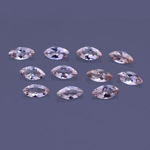 Alta calidad 10 Uds 8x4mm corte Marquesa melocotón Natural morganita 5,6 Cts lote piedra preciosa suelta faceta US $156 Iroc ventas - Product Image 3