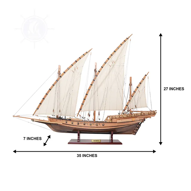 Изготовленная вручную модель корабля Xebec 80 см деревянная копия с коллекционным декором, подарок, оптовая продажа