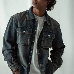 Couleur personnalisée Haute Vente Hommes Chemise En Denim Haute Vente Nouvelle Arrivée Hommes Chemise En Denim Imprimée - Product Image 4