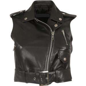 Chaleco clásico de cuero genuino vintage: una moda clásica básica durabilidad atemporal elegancia elegante moda mate brillante - Product Image 3