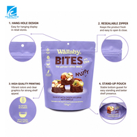 Op maat gemaakte matte snackverpakkingen, staande pouches met ziplock, gelamineerd, hoge barrière, food grade, voor noten en gedroogd fruit