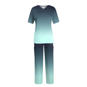 Combinaisons médicales unisexes personnalisées de haute qualité gommages pour hôpitaux d'été évacuant la transpiration sublimés pour infirmières et médecins - Product Image 2