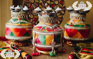 Decoración de entrada de boda Punjabi con hito Punjabi Touch Función de boda accesorios de fibra hito personalizado para entrada de boda - Product Image 4