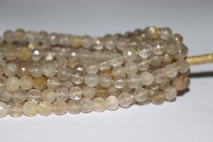 Cuentas Redondas Facetadas de Rutilo Dorado Natural de 6-7 mm, 14 Pulgadas para la Fabricación de Joyas - Product Image 2