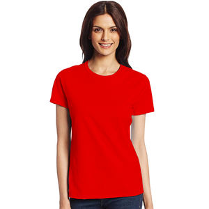T-shirts pour femmes de haute qualité tenue décontracté 100% coton Logo personnalisé Service OEM disponible T-shirts simples et solides - Product Image 1