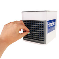 Martom Mini Refroidisseur d'Air Portable USB Climatiseur Moderne Humidificateur à Brume Veilleuse Commande Mécanique 3 Vitesses Câble de 120 cm