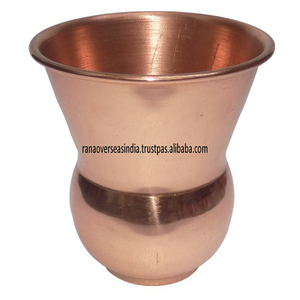 Taza para beber artesanal tradicional de vidrio de cobre puro 100%, perfecta para un estilo de vida saludable y uso en la cocina del hogar a precios al por mayor - Product Image 4
