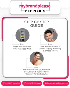 เซรั่มวิตามินซี ไนอะซินาไมด์ ไบโอติน สำหรับผู้ชาย โดย Menz Max Care ผลิตภัณฑ์ดูแลผิวแบบกำหนดเองสำหรับแบรนด์ส่วนตัว - Product Image 6