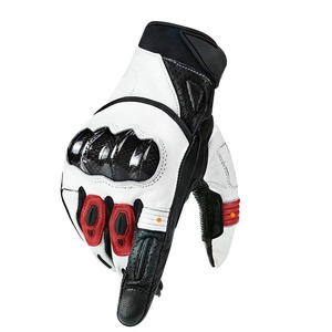 Guantes de moto de cuero genuino para hombre, diseño personalizado, protección de manos, guantes de moto - Product Image 2