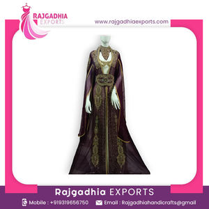 Indian Exporter of Beaded Kaftan Dress <b>Islamic</b> <b>Clothing</b> Hand Embroidery Fancy Kaftan Dress for Wedding Party - Product Image 2