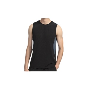 High Quality <b>Men</b> Plain Color Gym Breathable Quick Dry Mesh <b>Vest</b> Bodybuilding <b>Stringer</b> Tank Top Train Active Wear - Product Image 3
