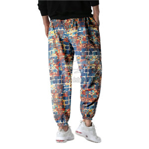 Pantalon de jogging OEM décontracté en toile imprimée sur toute la surface, motif personnalisé, tissu de haute qualité, coupe mi-haute, pour la meilleure vente - Product Image 5
