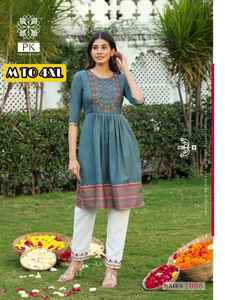 Kurtis pour femmes en Inde, dernières tendances vestimentaires féminines, tissus en coton indien, prix bas, kurtis bon marché en gros, broderie Kurti - Product Image 4